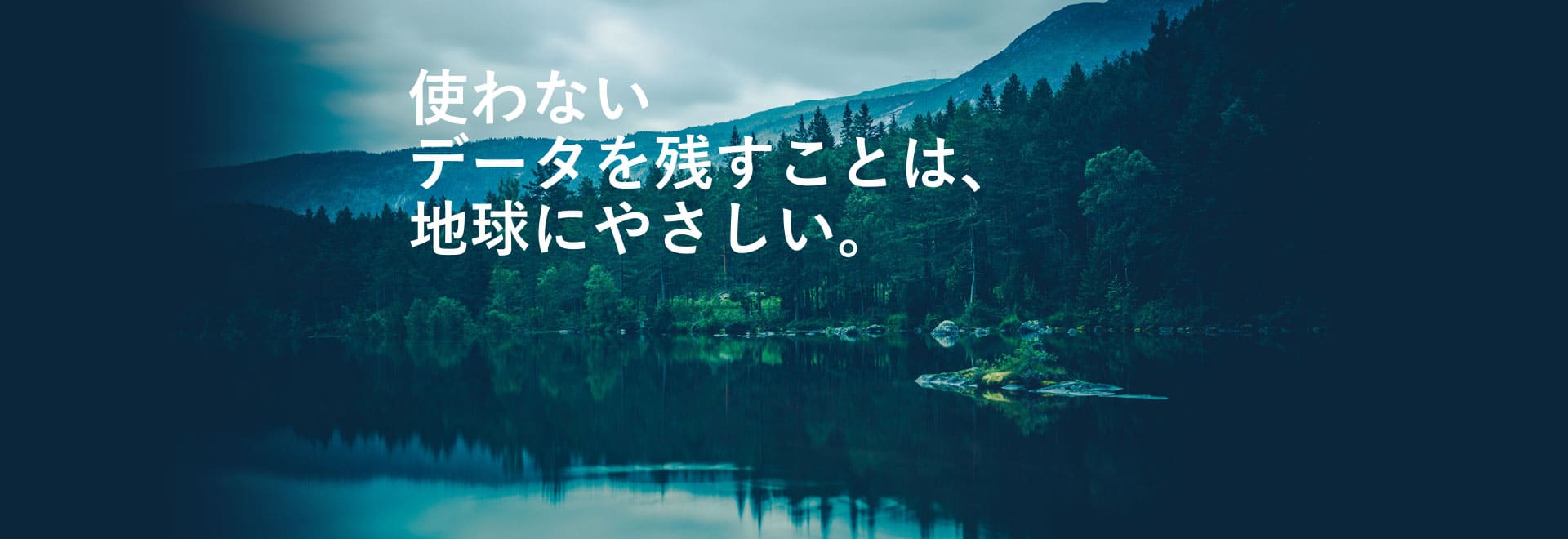 使わないデータを残すことは、地球にやさしい。