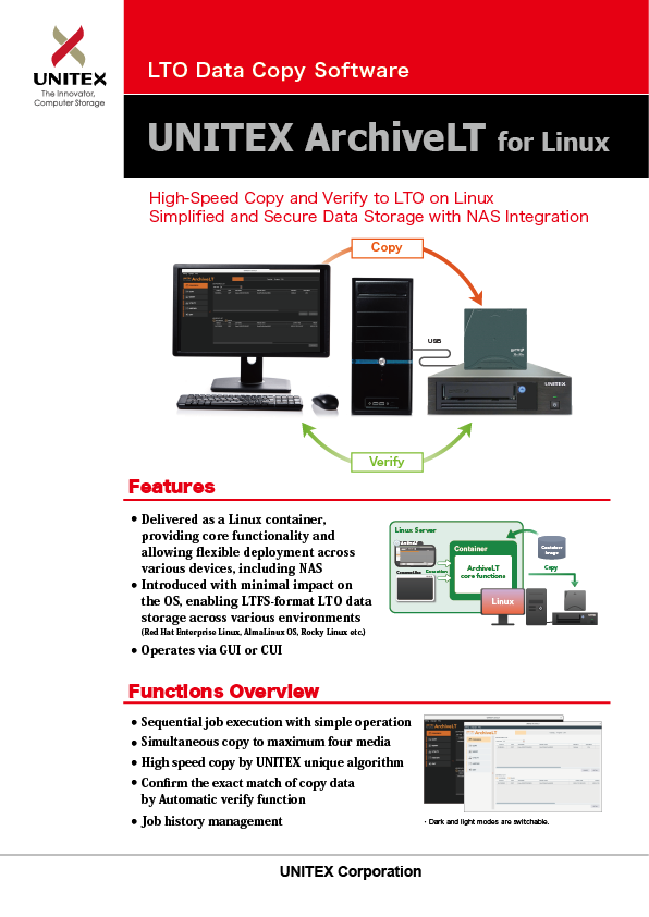 UNITEX ArchiveLT for Linux