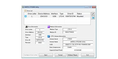 UNITEX LTFS3000 for Windows
