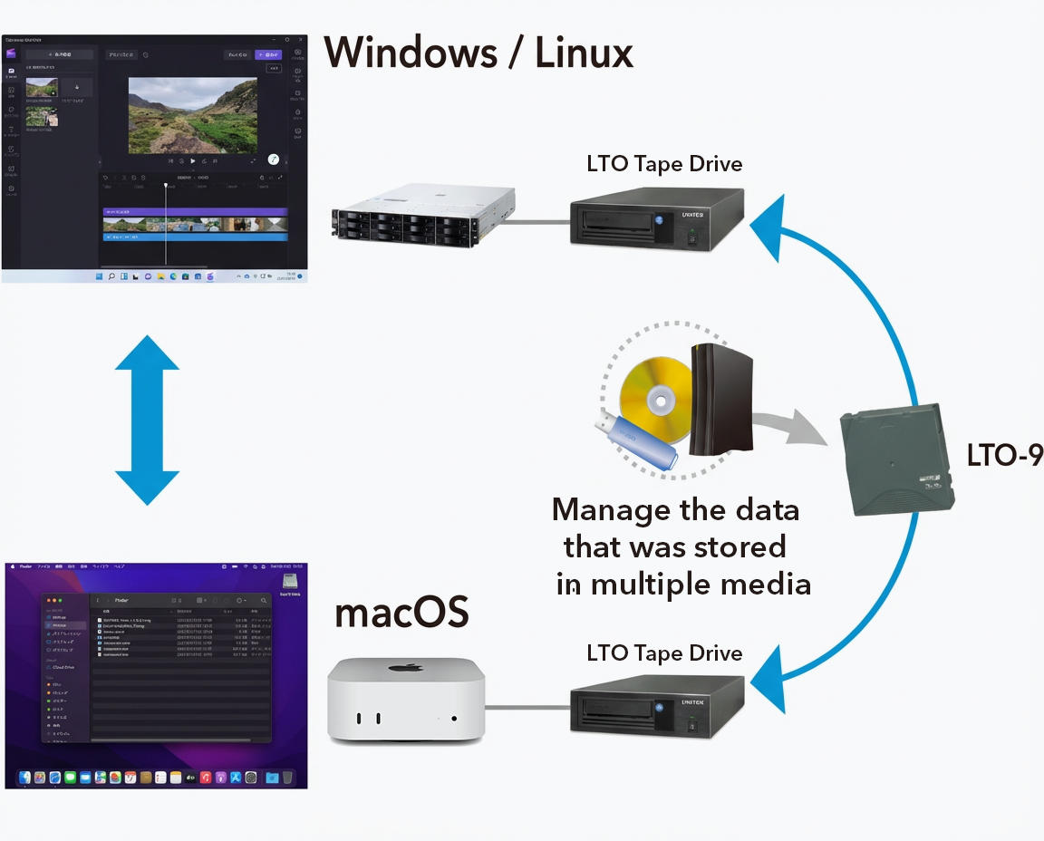 Enables share & exchange of data under multiple OS environment