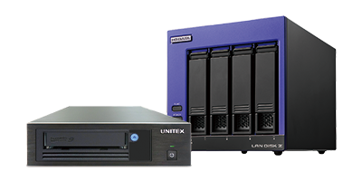 UNITEX USB-LTO & I-O DATA NAS
