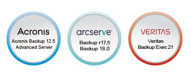 世界の主要なバックアップソフトウェアに対応