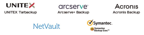 主なバックアップソフトウェアに対応