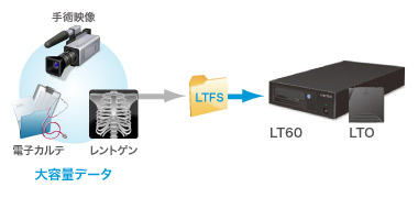 電子カルテ・医療用画像データの保存、他院・研究機関へのデータ交換イメージ