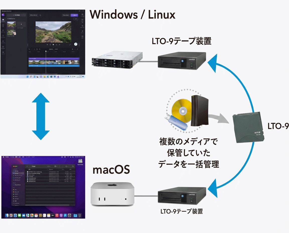 複数OS環境でデータの共有・交換が可能